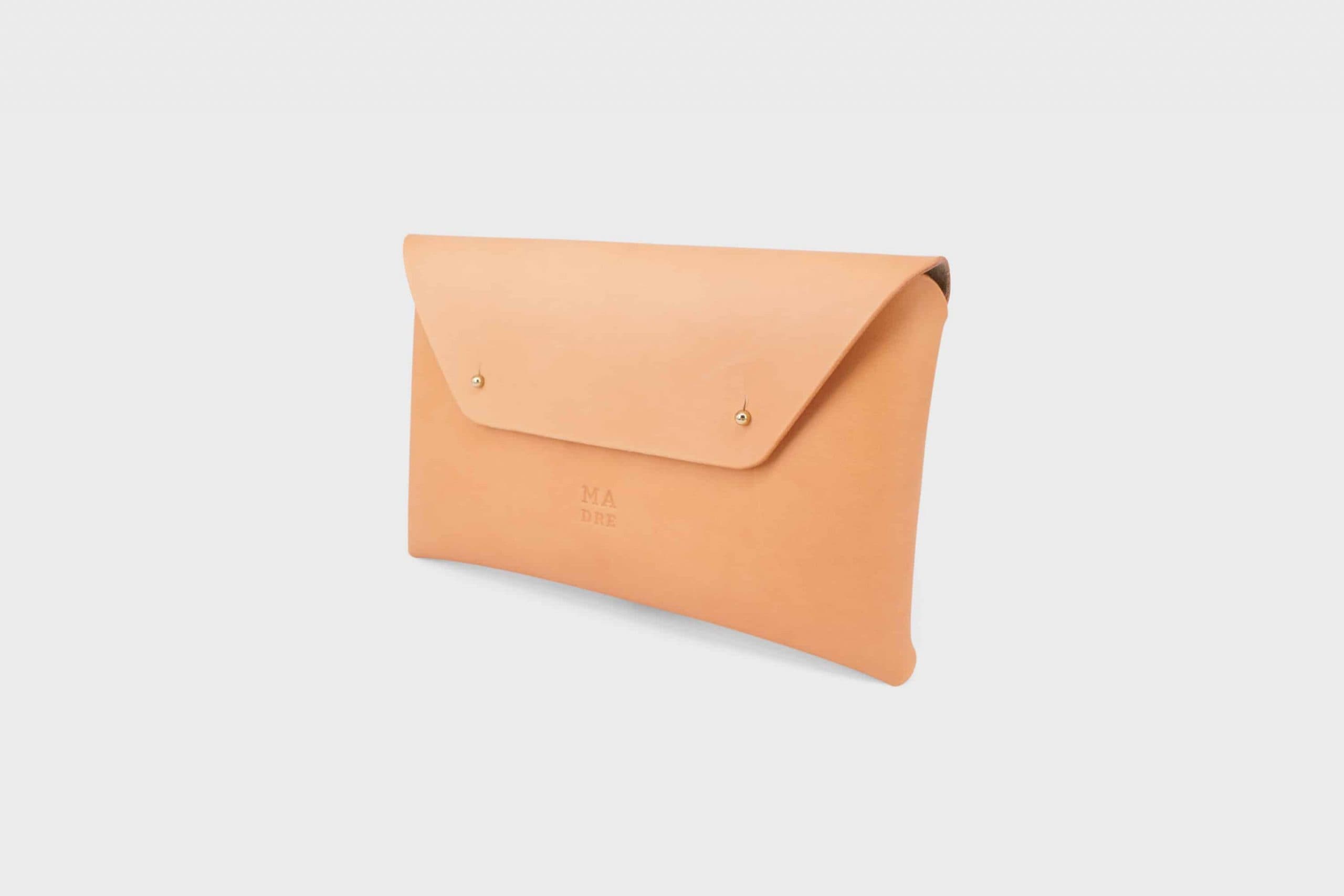 Small Envelop Clutch in Brown Leather