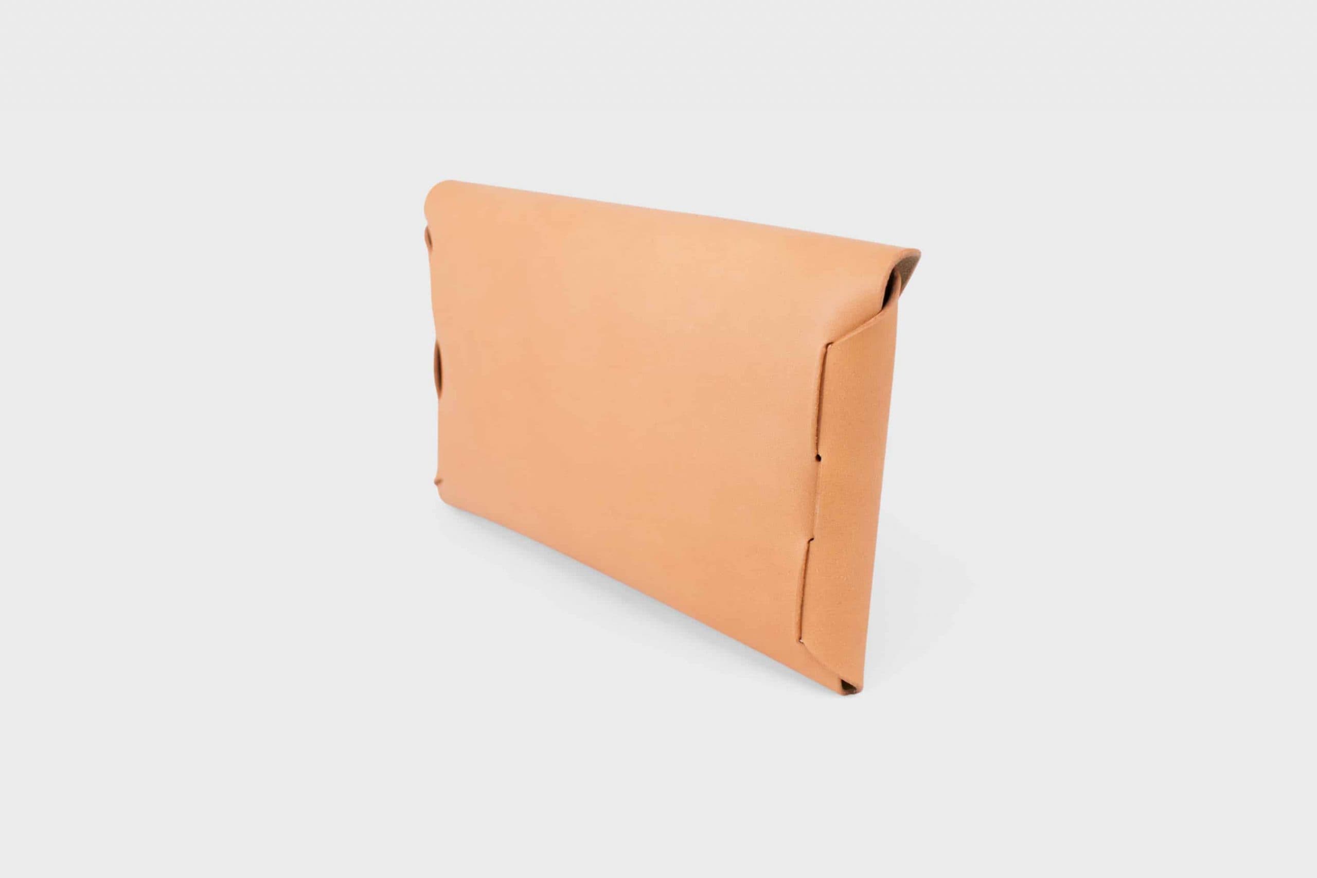 Small Envelop Clutch in Brown Leather