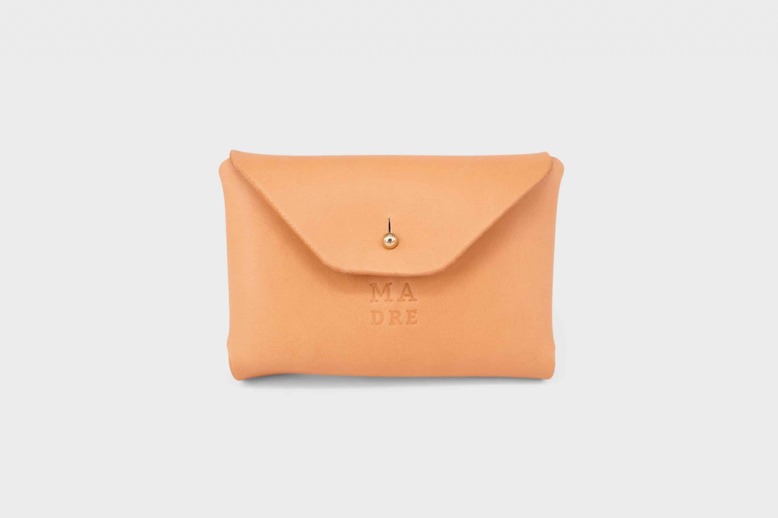 Cartera para llaves y tarjetas en piel marrón